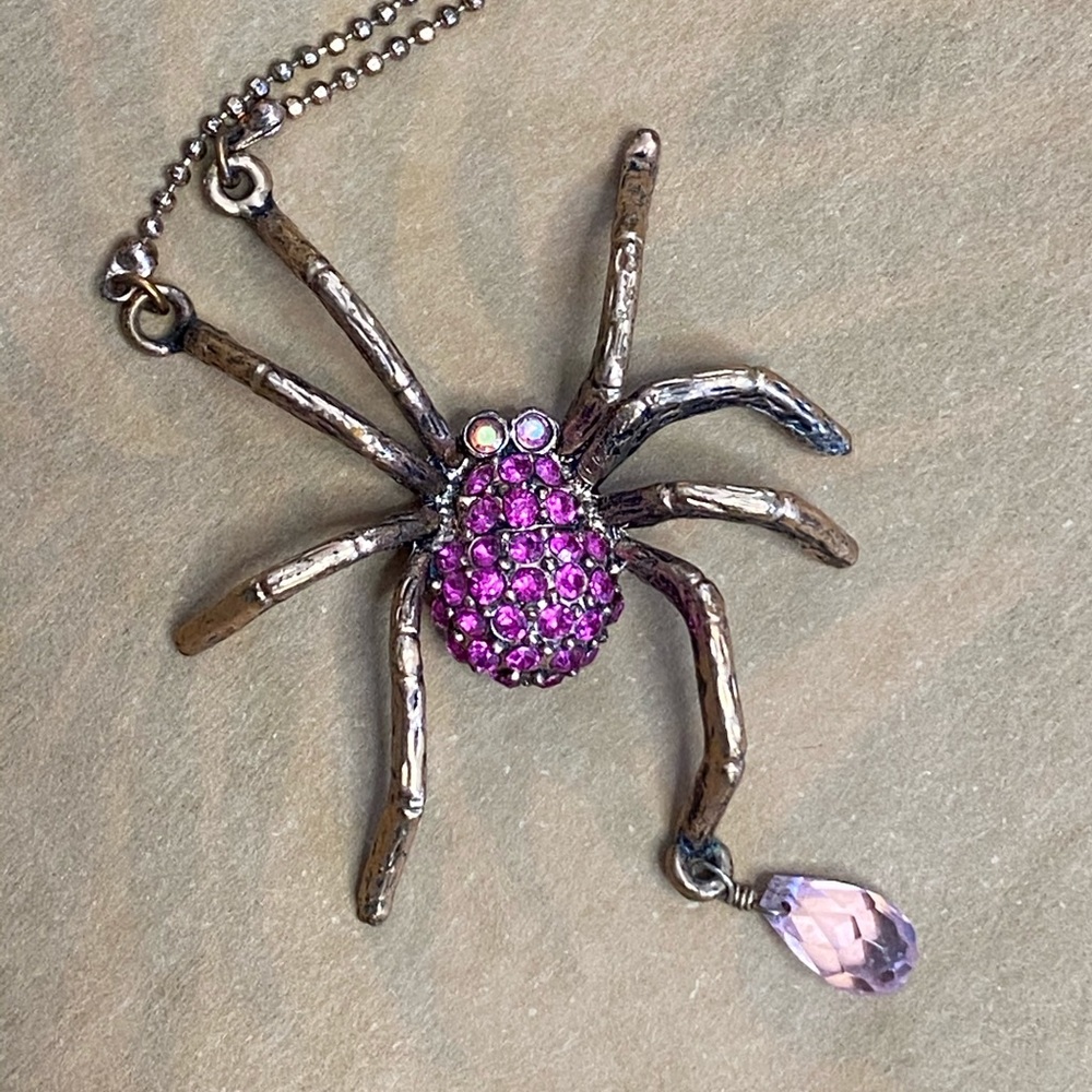 Vintage Betsey Johnson Spider Pendant